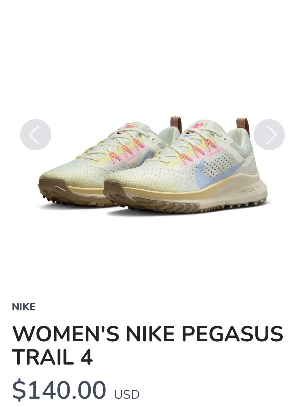 Used Nike Trail Pegasus 4 Size 5.5